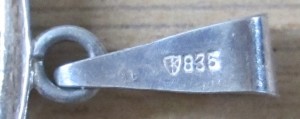 Hanger van 835 zilver, Nederland, rond 1950
