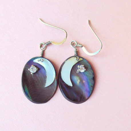 crescent moon and star earrings