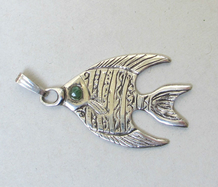 silver fish pendant