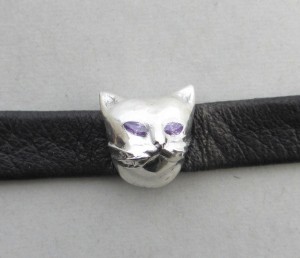 silver cat bracelet