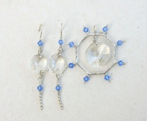 nautical jewelry set blue white