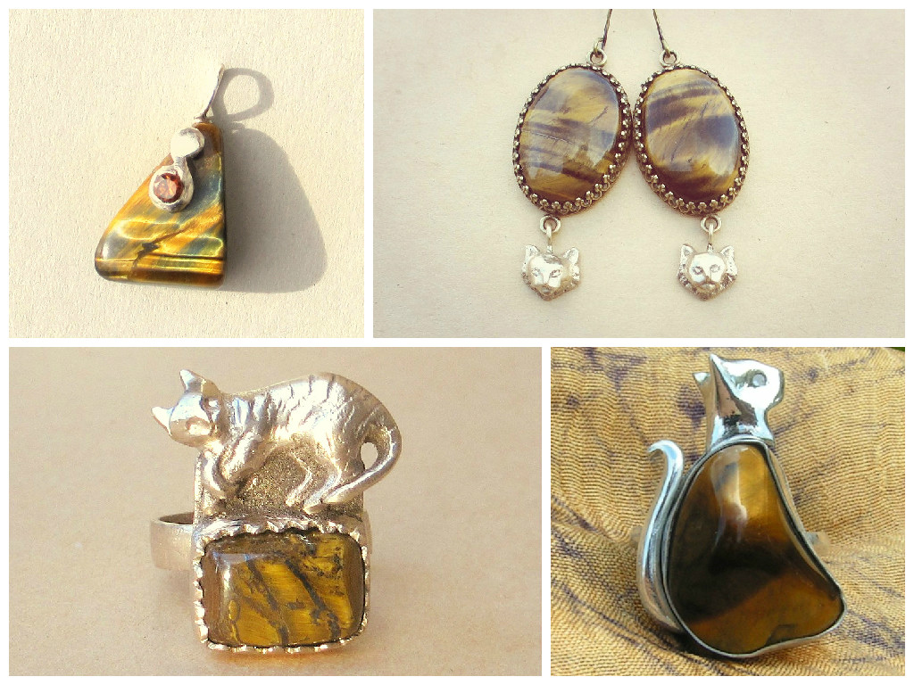 Tiger eye jewelry - made by zilvera