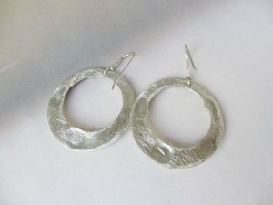 Circles hoop earrings silver