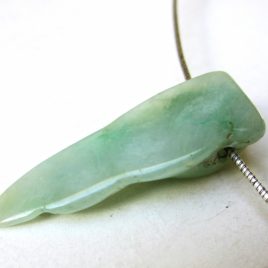 Guatemalan jadeite pendant, pierced, handmade, with or without a chain