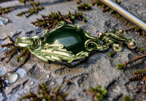 Handcrafted Botanical Green Jade Pendant Wire Wrapped